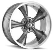 Ridler Type 695  18X9.5  5X120.65  ET6 Grey/Machined Lip