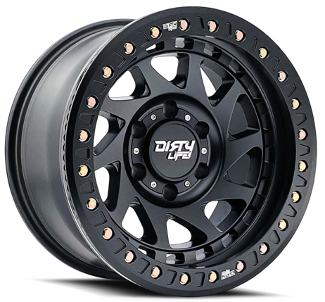 Dirty Life Enigma Race 9313 17X9.0 8X165.1 ET-12 Matte Black / Beadlock