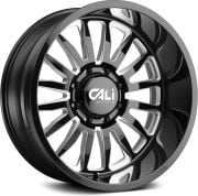 Cali Summit 9110 22X12 6X139.7 ET-51 MM Gloss Black Milled Spokes