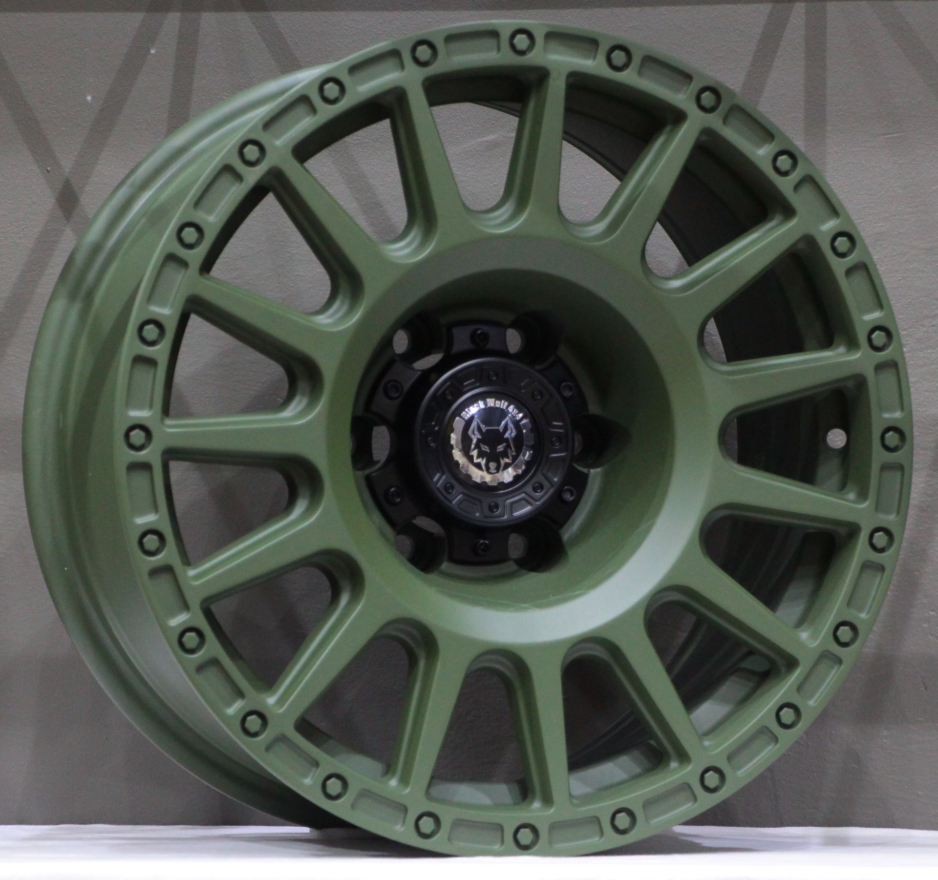 Powcan  5877 17X8.0 6X139.7 ET-15 Matte Green