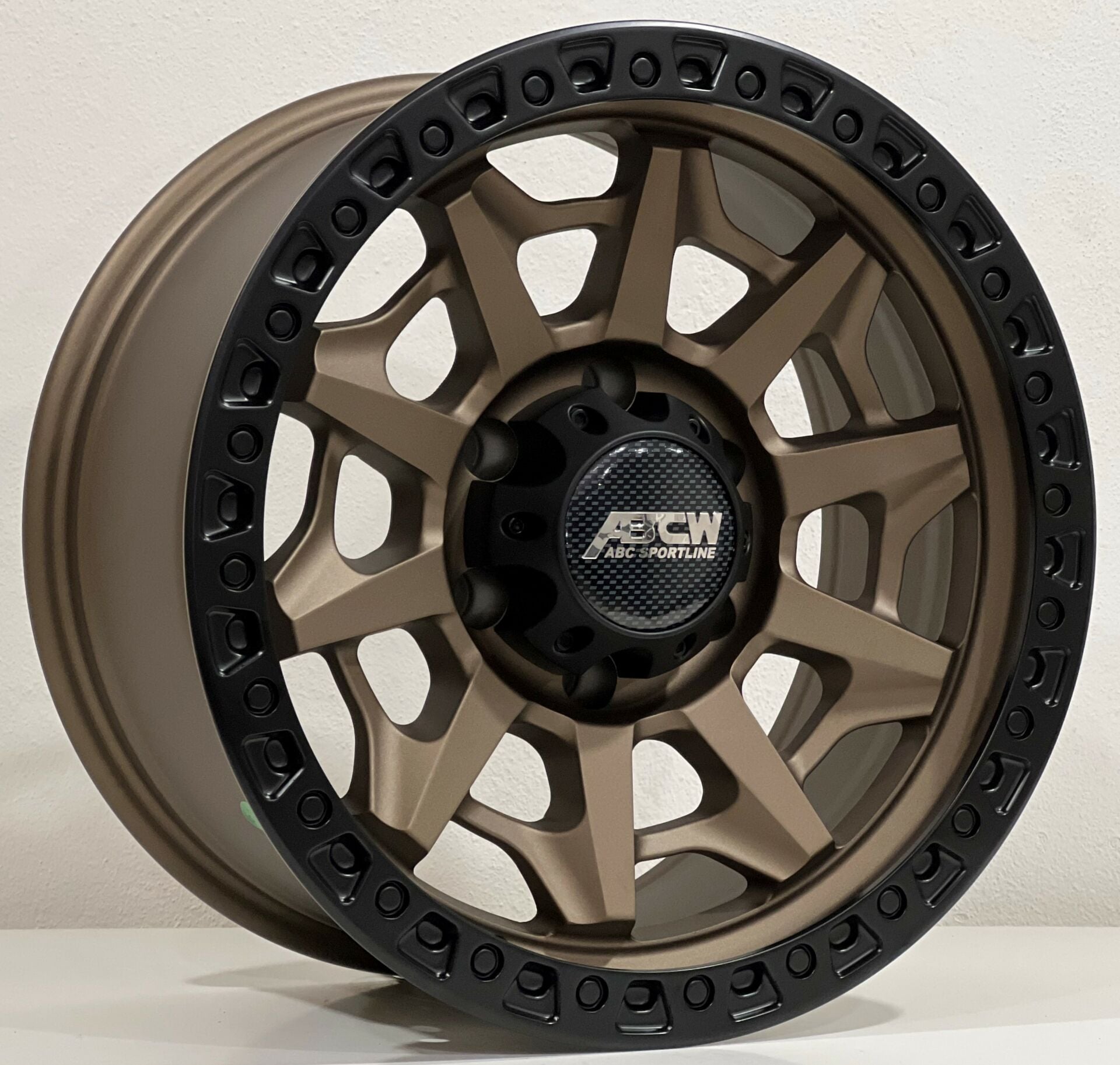 ABCW 7605 17X8.5 6X139.7 ET-15 Matte Bronze / Matte Black Lip