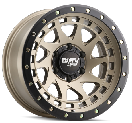 Dirty Life Enigma Pro 9311 17X9.0 6X135  ET-12  Satin Gold /Black Lip