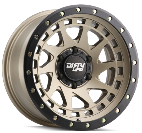 Dirty Life Enigma Pro 9311 17X9.0 6X135  ET-12  Satin Gold /Black Lip