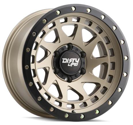 Dirty Life Enigma Pro 9311 17X9.0 5X127   ET-12  Satin Gold /Black Lip