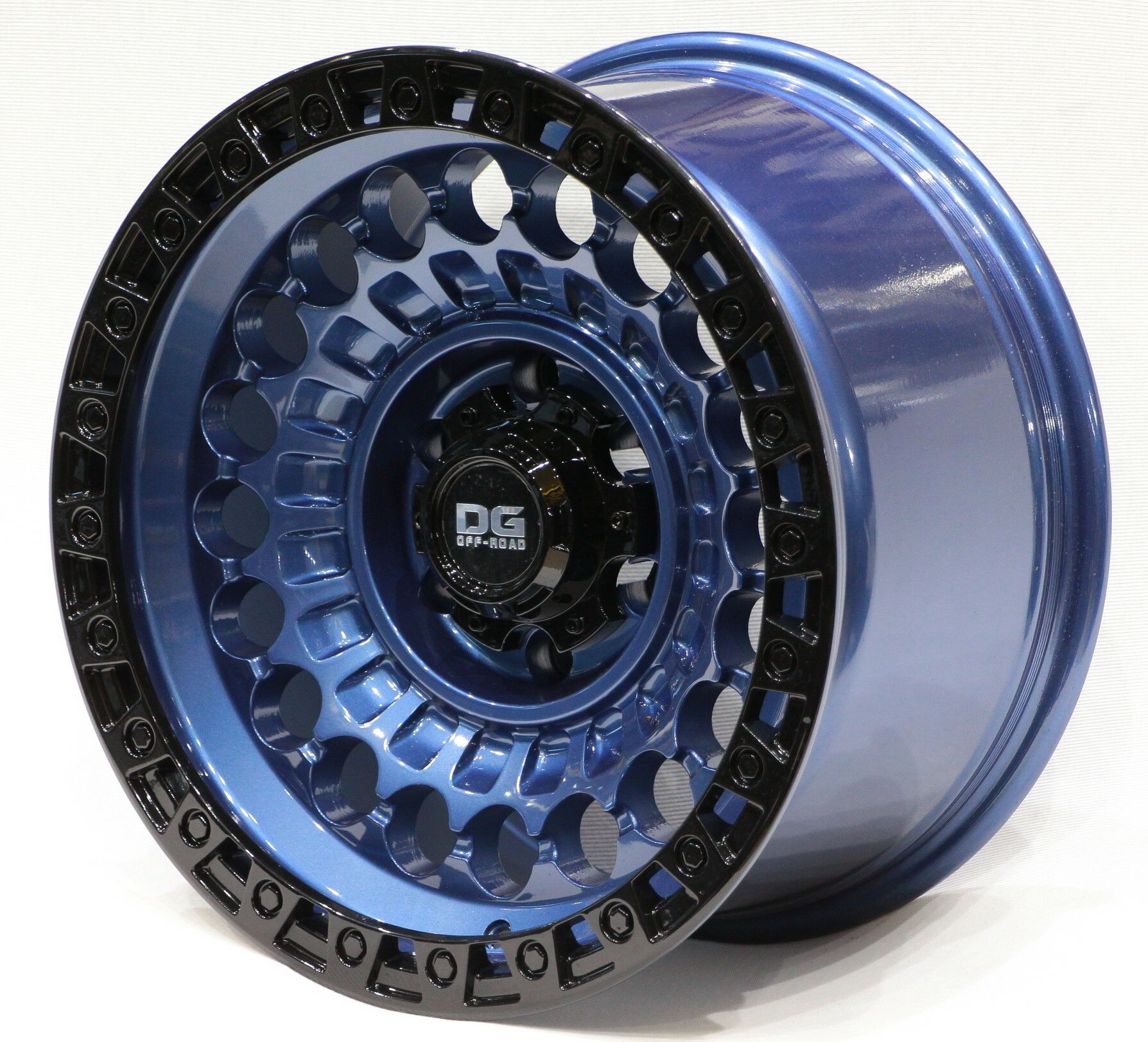 DG 55220 17X9.0 6X139.7 ET-12 Blue / Black Lip