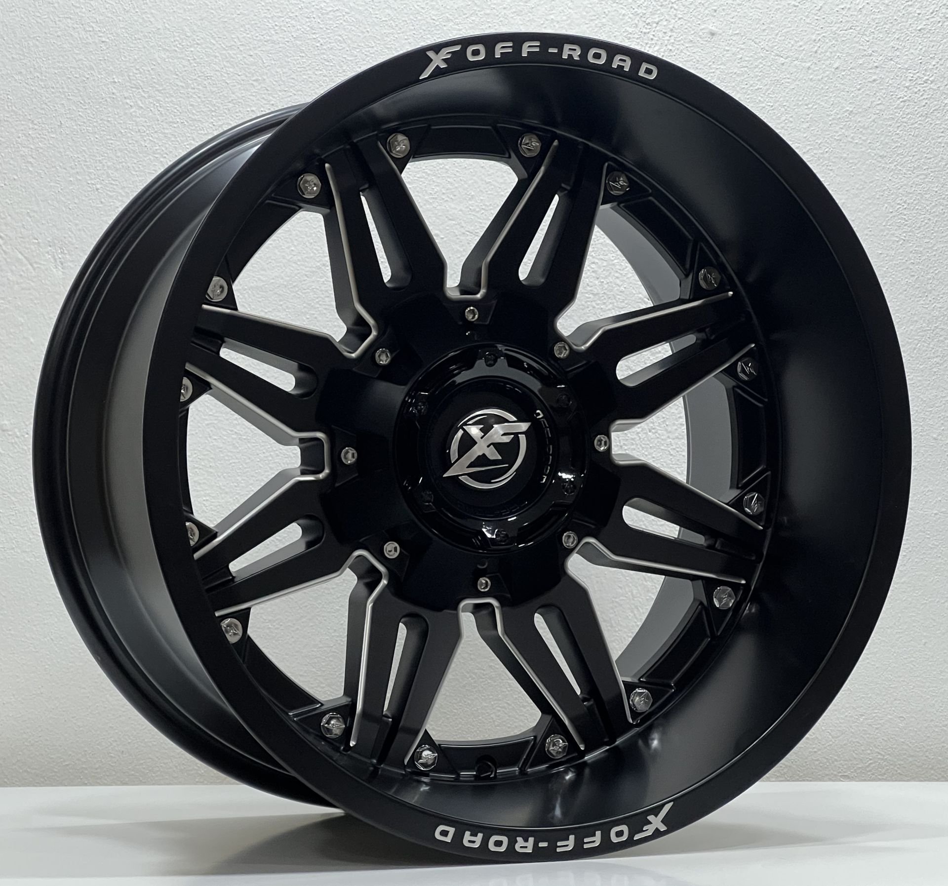 Sunrise 8087  20X12  6X139.7 ET-44  MATTE BLACK+MILLING