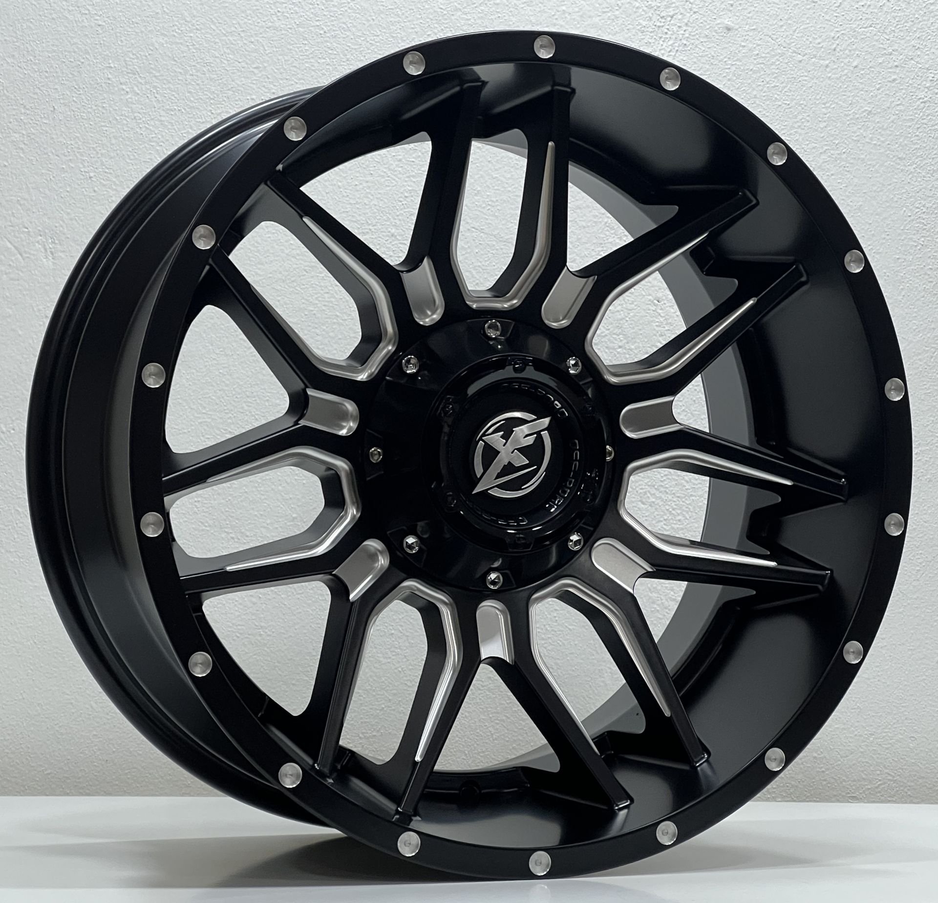 Sunrise  7087 20X10  6X139.7 ET-24  Matte Black / Milling