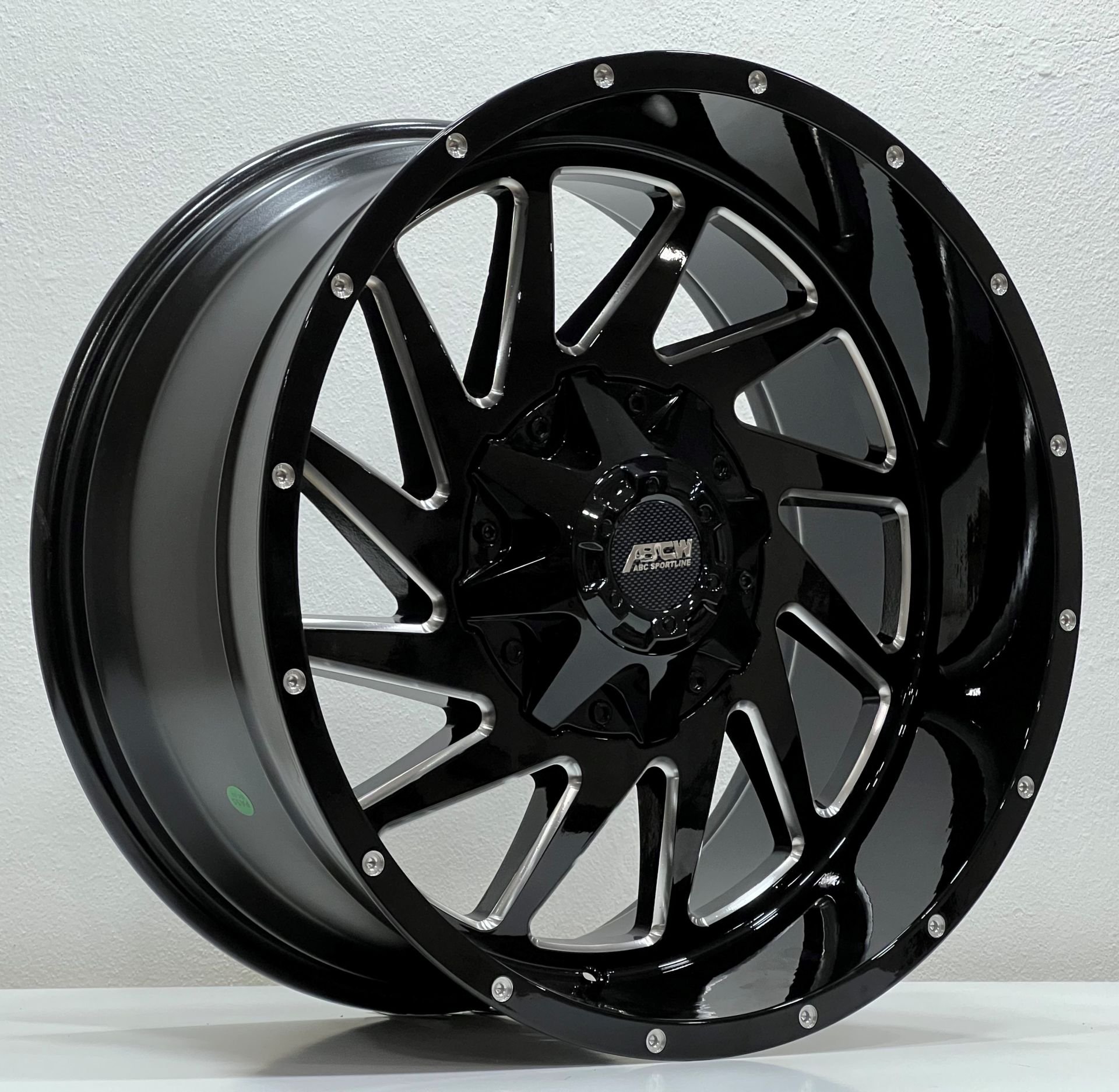 Boachi A316  20X10 6X139.7 ET-12  Black / Milling