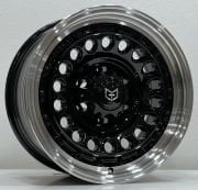 Tork 2846 17X9.0  6X139.7 ET-15  Black / Lip Machined