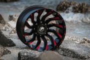 XF 224 20X12 6X139.7 ET-44 Gloss Black / Milling Red