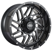 Impact 808 20X12 5X139.7 ET-44 Black / Milling