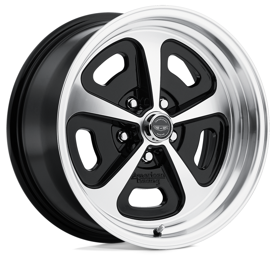 American Racing VN501 500 Mono Cast 15X7.0 5X120.65 Gloss Black Machined ( 2 Adet )