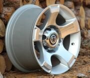 Black Wolf 1195 15X8.0 6X139.7 ET-10 Silver Polished