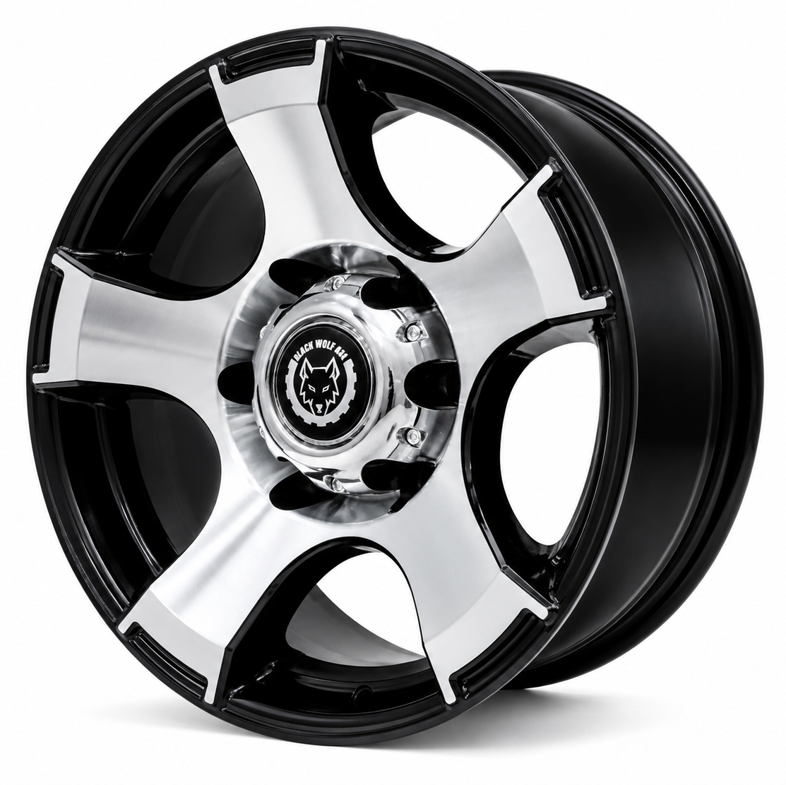 Black Wolf 1195 15X8.0 5X139.7 ET-10 Black Polished