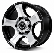 Black Wolf 1195 15X8.0 5X139.7 ET-10 Black Polished