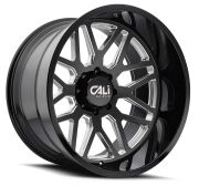 Cali Invader  9115  24X14  6X139.7 ET-76 MM Gloss Black Milled Spokes